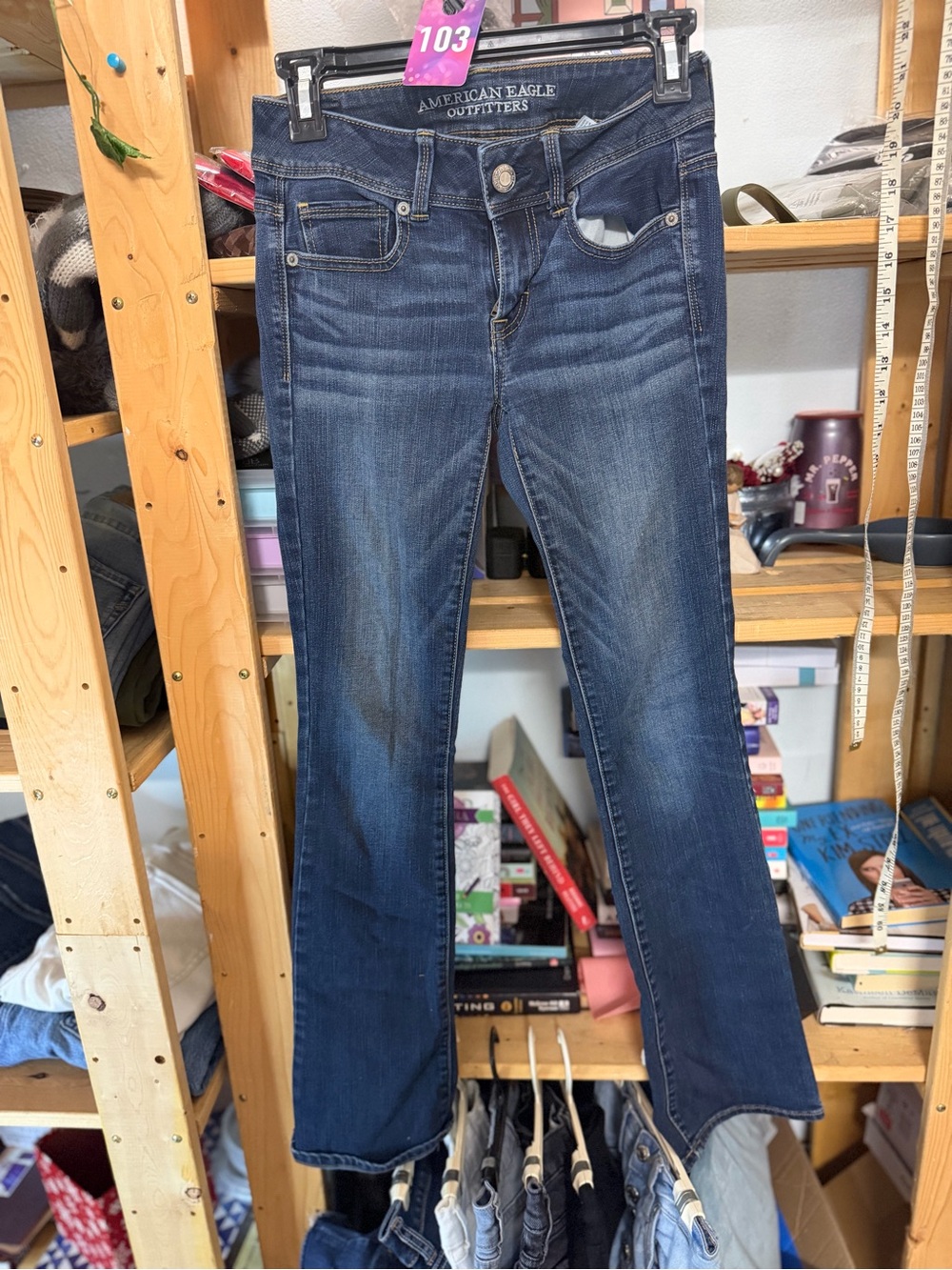 American Eagle Outfitters Indigo Bootcut Jeans - Fade Detail